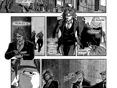 UnsungHero's Manga shonen art black and white character design comic comic book design drawing illustration manga ui