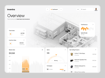 Ecommerce Inventory Management Dashboard UI | Warehouse Web App