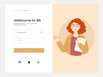 Welcome page art branding design digital graphic design illustration login registration sign in sign up ui vector welcome page