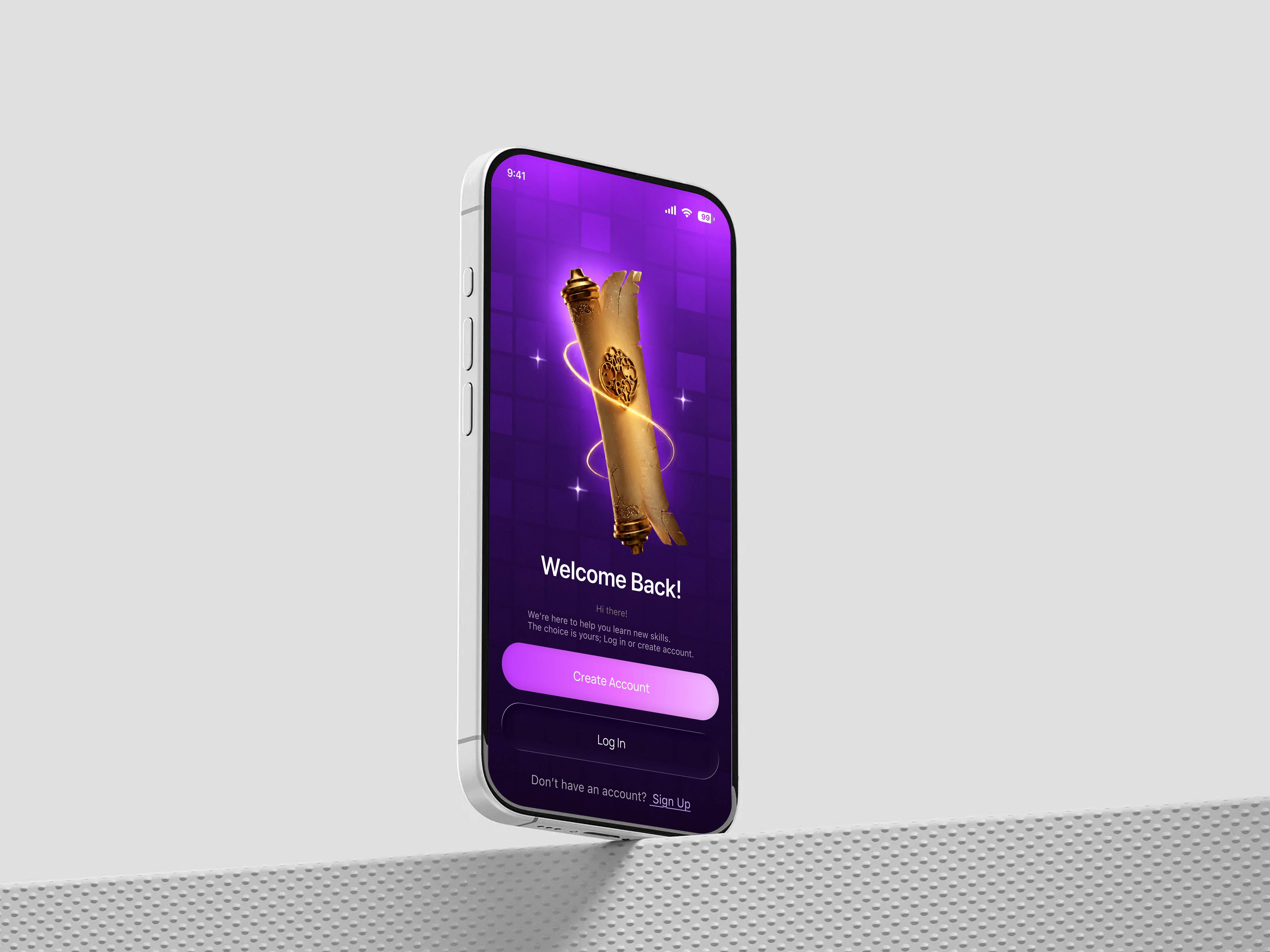 Glassmorphism Login & Sign Up Mobile App UI app concept authentication ui clean interface dark theme dribbble shot fantasy design fintech ui glassmorphism ui glowing effects ios app ui login screen mobile app design mobile ux modern ui neon ui onboarding screen purple gradient secure login sign up screen user registration