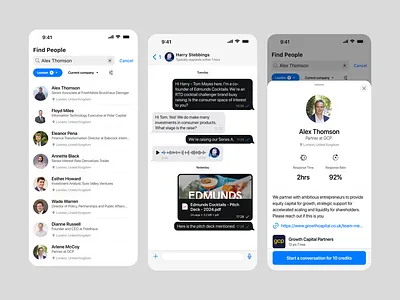 Social Community App ai chat ai chatbot app design b2b saas chat app community app design interface design lead generation message app messaging app mobile app mobile design mobile interface product social media startup ui design wavespace web application