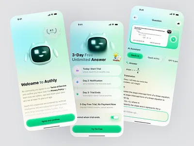 AI Learning Mobile App ai agent ai app ai assistant ai voice artificial intelligence e learning ios app learning app machine learning mobile app user interface web