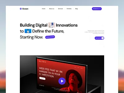 Digital Agency Website agency design digital agency herosection landing page uiuxdesign ux uxdesign website