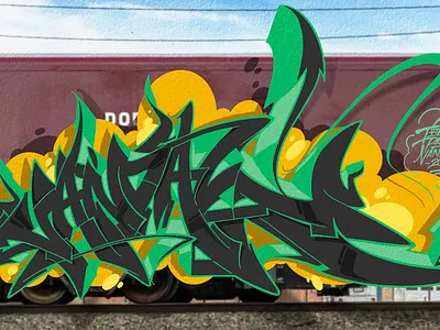 Custom Graffiti Piece Design 3d animation artwork branding design graff graffiti graphic design handstyle illustration logo motion graphics tagging ui