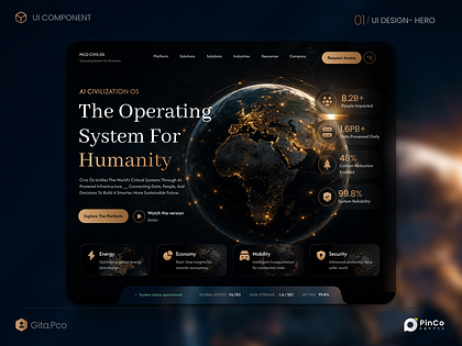 🏆 Futuristic AI Landing Page Hero Section