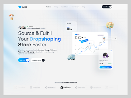 Wiio: Global Dropshipping Platform | ecommerce landing page