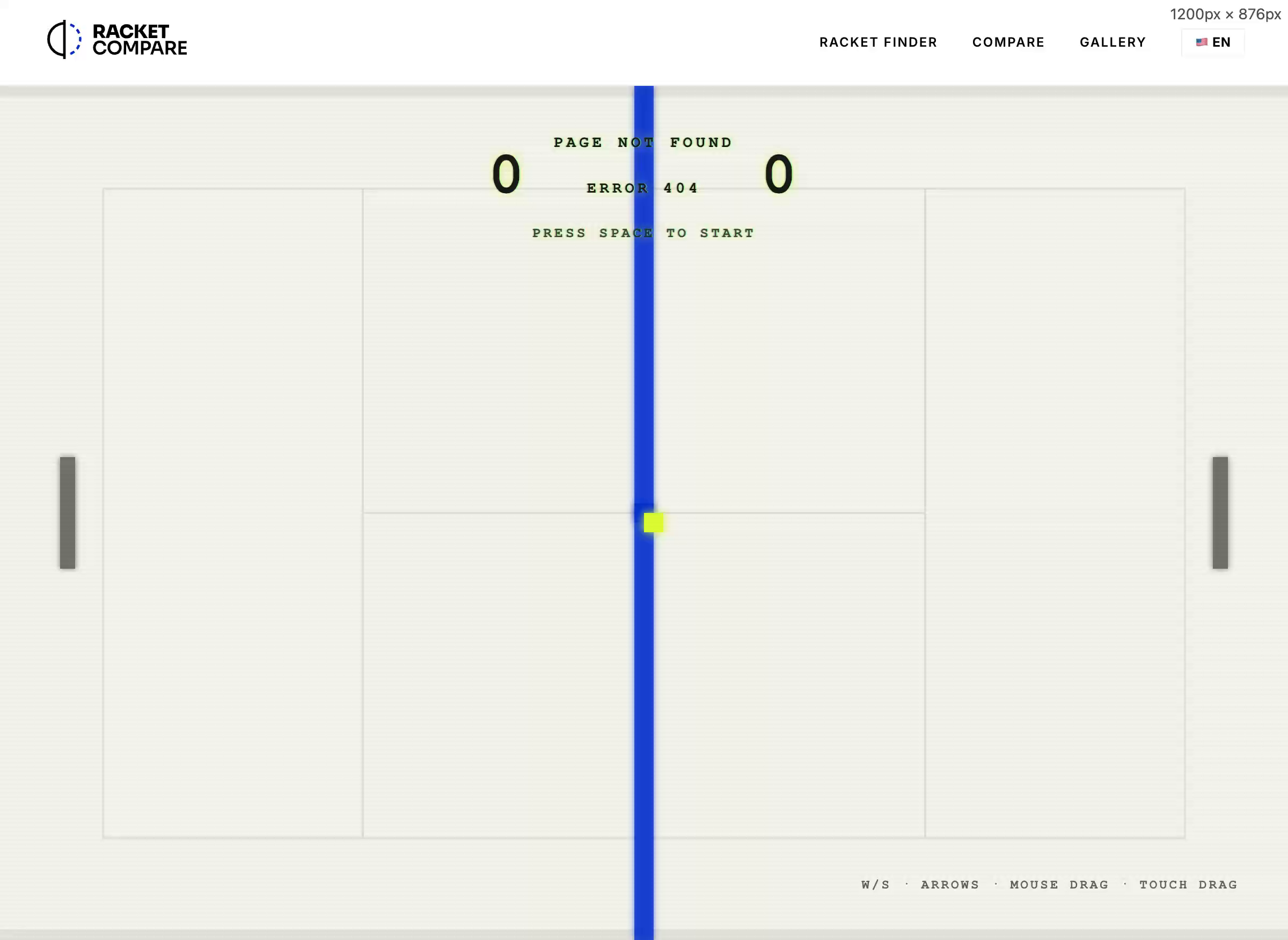 Racket Compare 404 Page