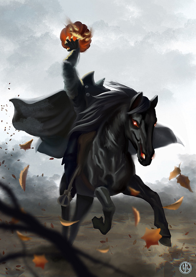 Headless horseman digital art headless hor illustration