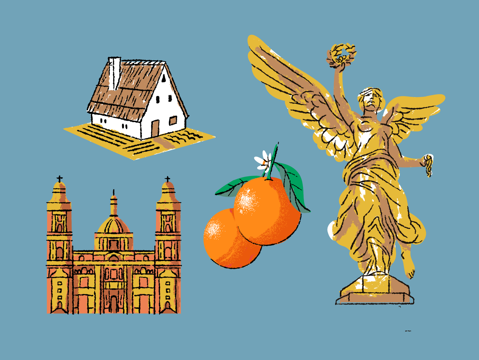Nacido en Democracia — Editorial Sticker Illustrations