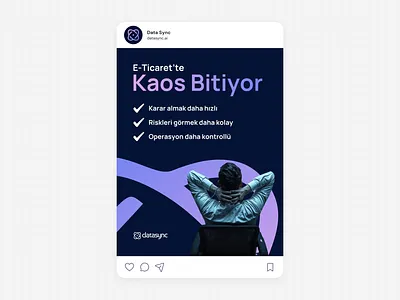 Social Media (Instagram & LinkedIn) Post Design for Data-Sync AI branding graphic design instagram linkedin post social media