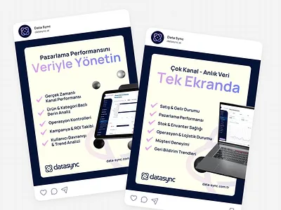 Social Media (Instagram & LinkedIn) Post Design for Data-Sync AI branding data sync graphic design instagram linkedin post social media