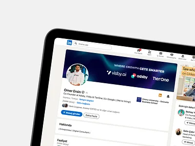 LinkedIn Cover Design for Adsby / Visby / TierOne adsby branding cover graphic design illustration linkedin logo social media tierone visby