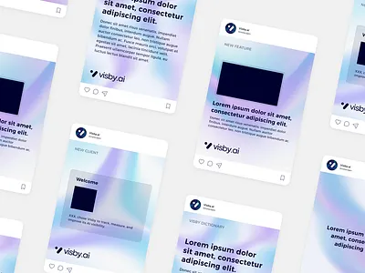 Social Media Post Templates for Visby.ai branding design graphic design instagram linkedin post social media template visby.ai