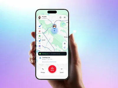 Live Location Tracking App UI Design app design design emergency app emergency sos tracking family tracker gps navigation gps tracking guardian app live location app maps design mobile app design mobile tracking real time tracking safety app safety tracking smart safety tracker sos app tracking app tracking mobile app vehicle tracking app