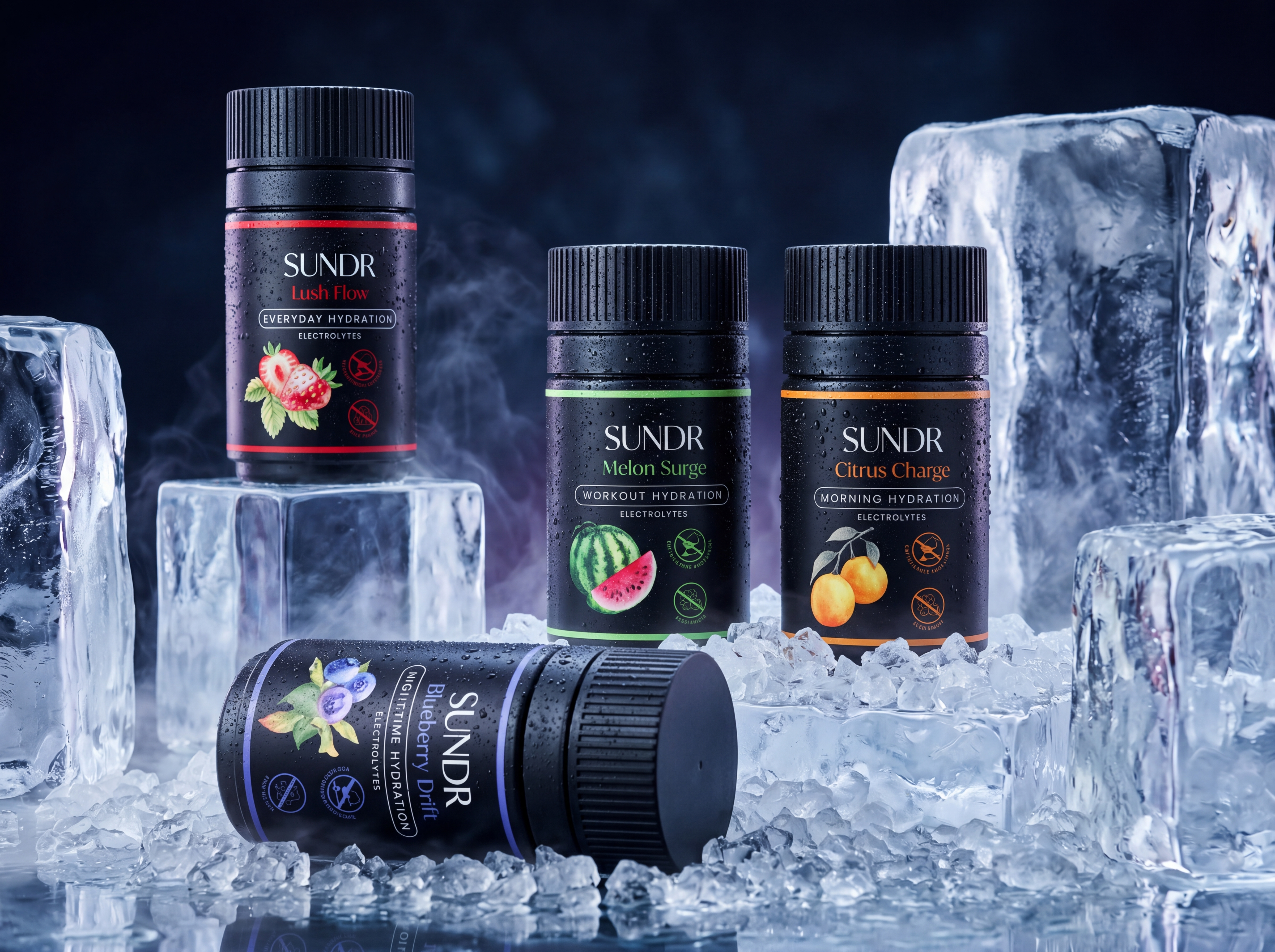Example of SUNDR Electrolytes — Premium Supplement Label & Packaging Design