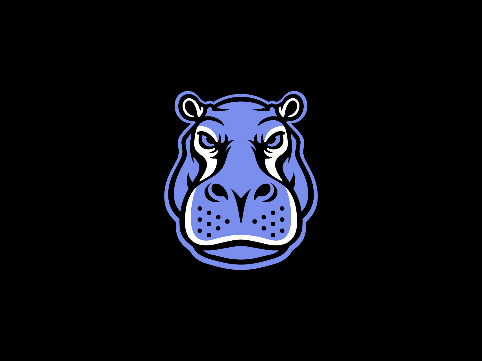 Hippo Mascot Logo