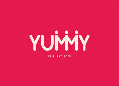 "YUMMY" Cafe Logo design adobe illustrator branding cafe cafe logo design graphic design graphic designer illustration logo logo design logotype typography vector wordmark