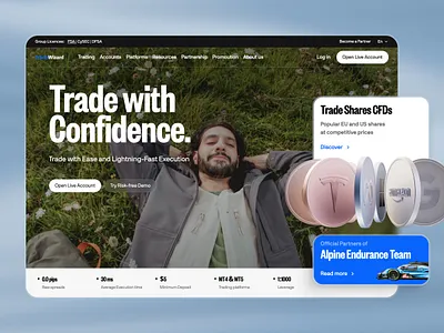FinTech Landing Page – Trading Platform, Website, UI, 3D Assets 3d finance fintech hero page hero section interface landing page landing page design landing ui light mode modern ui trading ui ui design user interface ux design web design web ui website website design