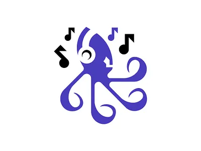 Octopus Music Logo animal logo branding design graphic design heavy music logo illustration kraken logo logo music logo octopus logo octopus music logo vector