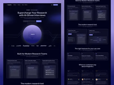 AI Research SaaS Landing Page ai data analytics ai research ai research platform ai research saas landing page landing page saas landing page