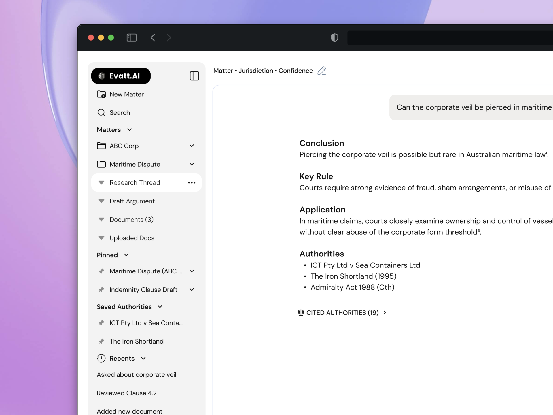 Legal AI Chat Interface Redesign