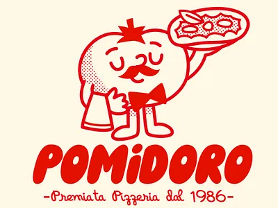Pomidoro Branding branding food illustration mascots pizza pizzeria restaurant