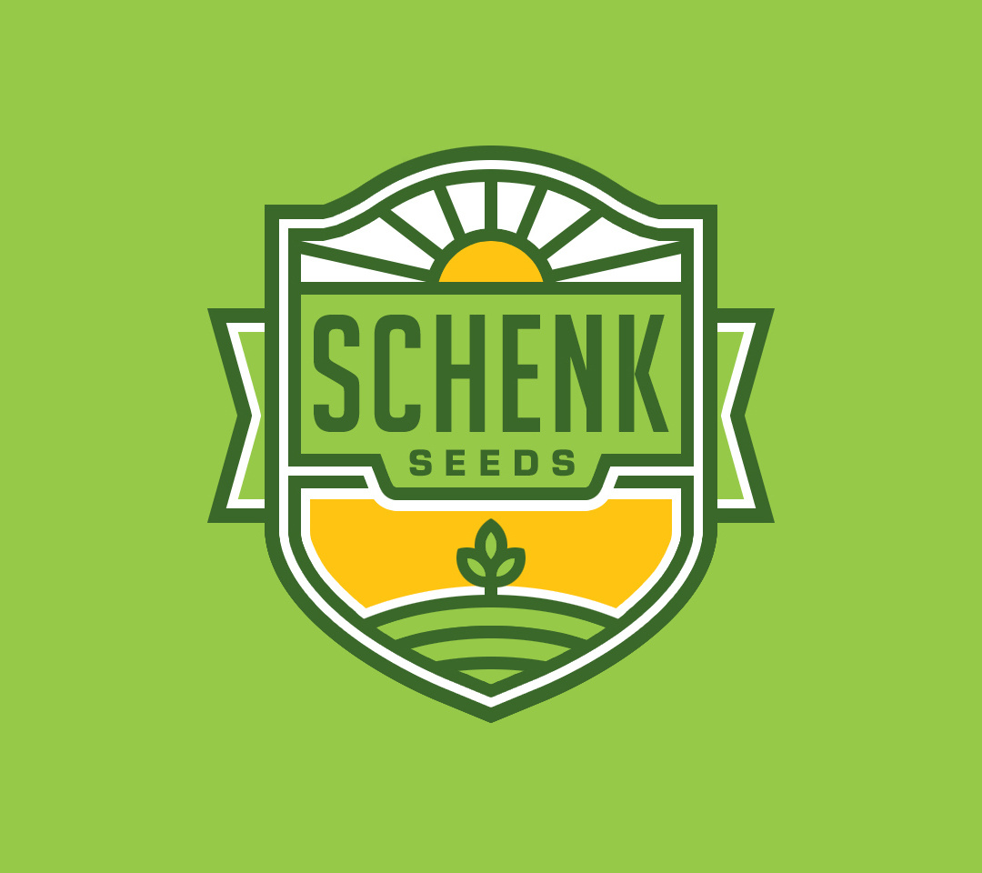 Schenk Seeds logo design agricultural badge branding crest emblem graphic design green logo logo design seeds
