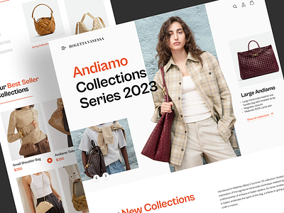 Bogetta Vanessa - Fashion Landing Page apparel clean clothes clothing ecommerce fashion home page landing page modern store style ui ux wear web web design website website design