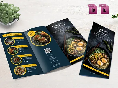 Trifold Food Menu Brochure booklet branding brochure business corporate flyer magazine modern new populer presentation report template trending