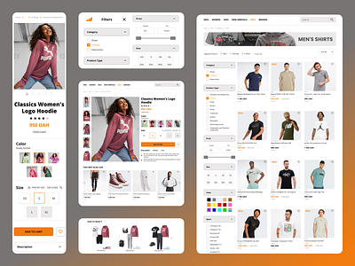Online store Project app branding design figma online store sport store typography ui web design