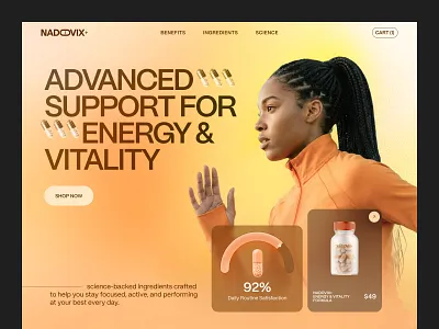 NADOVIX+ — Supplement Ecommerce Website Design e commerce ecommerce ecommerce website fitness website health ecommerce health product health products health shop health website protein website shopping supplement supplement ecommerce supplement product supplement store supplement website web design website wellness wellness store
