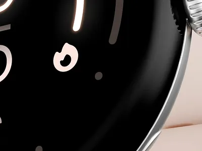 Elegant Smart Watch Face 3d animation infographics minimal motion graphics simple smartwatch ui watch watch face