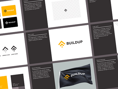 BUILDUP - Logo Design Concept arrow brand identity branding build building concept construction corporate creative design designer portfolio designs home house logo logo designer modern realesate unique up