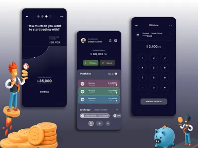 Stocks Trading Mobile App mobileapp ui
