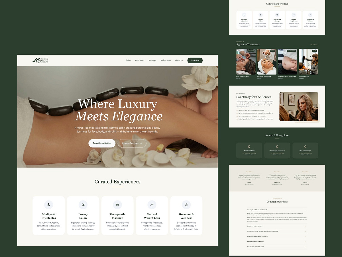 Luxury Beauty & Wellness Clinic Website Design
