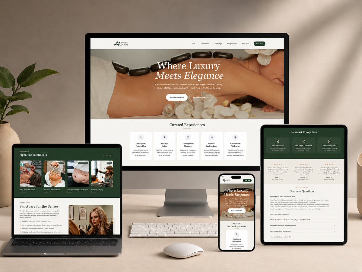 Luxury Beauty & Wellness Clinic Website Design Image 1