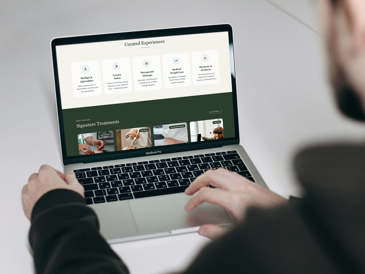 Luxury Beauty & Wellness Clinic Website Design Image 2
