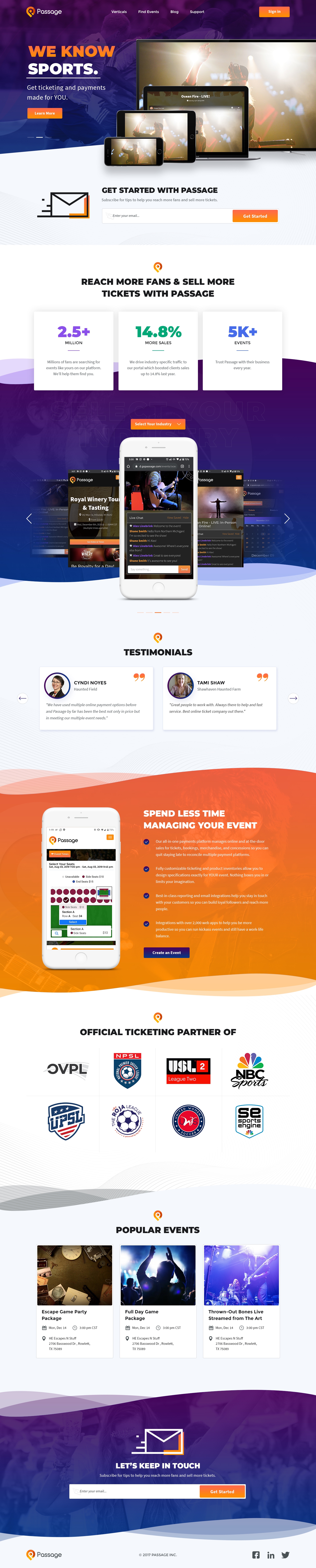 Passage Sports Website Design | Modern Athletic Web UI athletic branding branding digital product design fitness branding modern web design responsive design sports platform sports ui sports website startup website ui ui ux design user interface web design web ui website ui