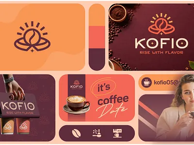 Kofio branding adobe illustrator brand identity brand style guide branding branding designer branding service fiverr.com graphic design logo logo design logo design service logo designer logomark minimalist branding minimalist logo modern logo trending design trending logo style visual identity