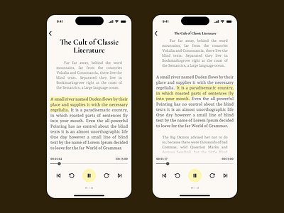 Audiobook App audiobook figma mobile app player podcast app ui ux