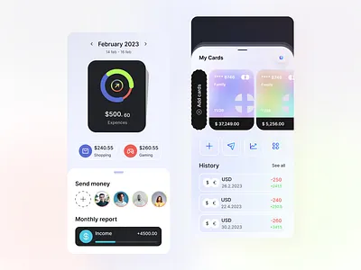 Finance Banking Mobile App app banking best blue design finance mobile new screen typography ui ux