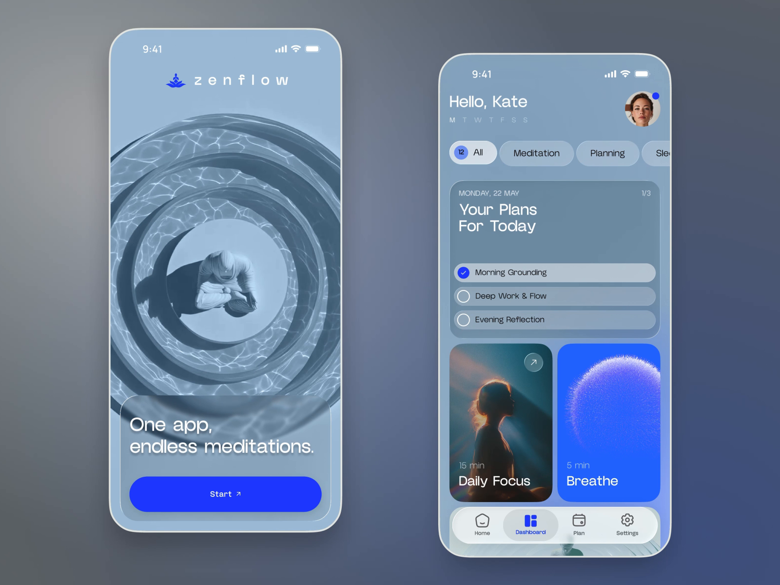 Meditation & Mindfulness App UI design