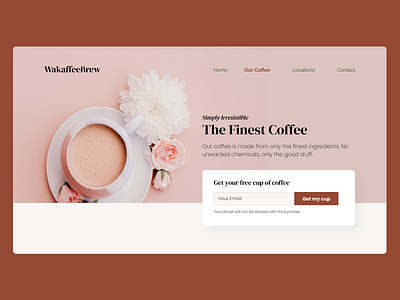 My Coffee hero section inspiration section ui