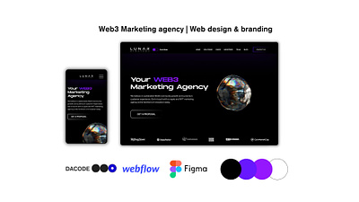Web3 Marketing Agency | Web design, UI&UX and SEO crypto landing page design figma design ui web design web3 development web3 landing page web3 web design