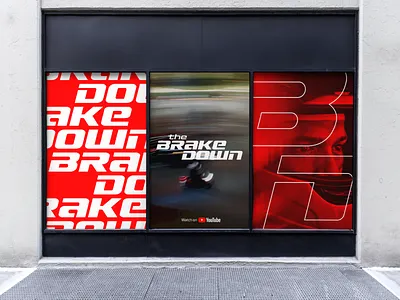 Brakedown Posters branding logo monogram posters racing typography