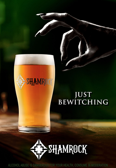 Advertising Shamrock advertising beer branding dark design graphic design logo