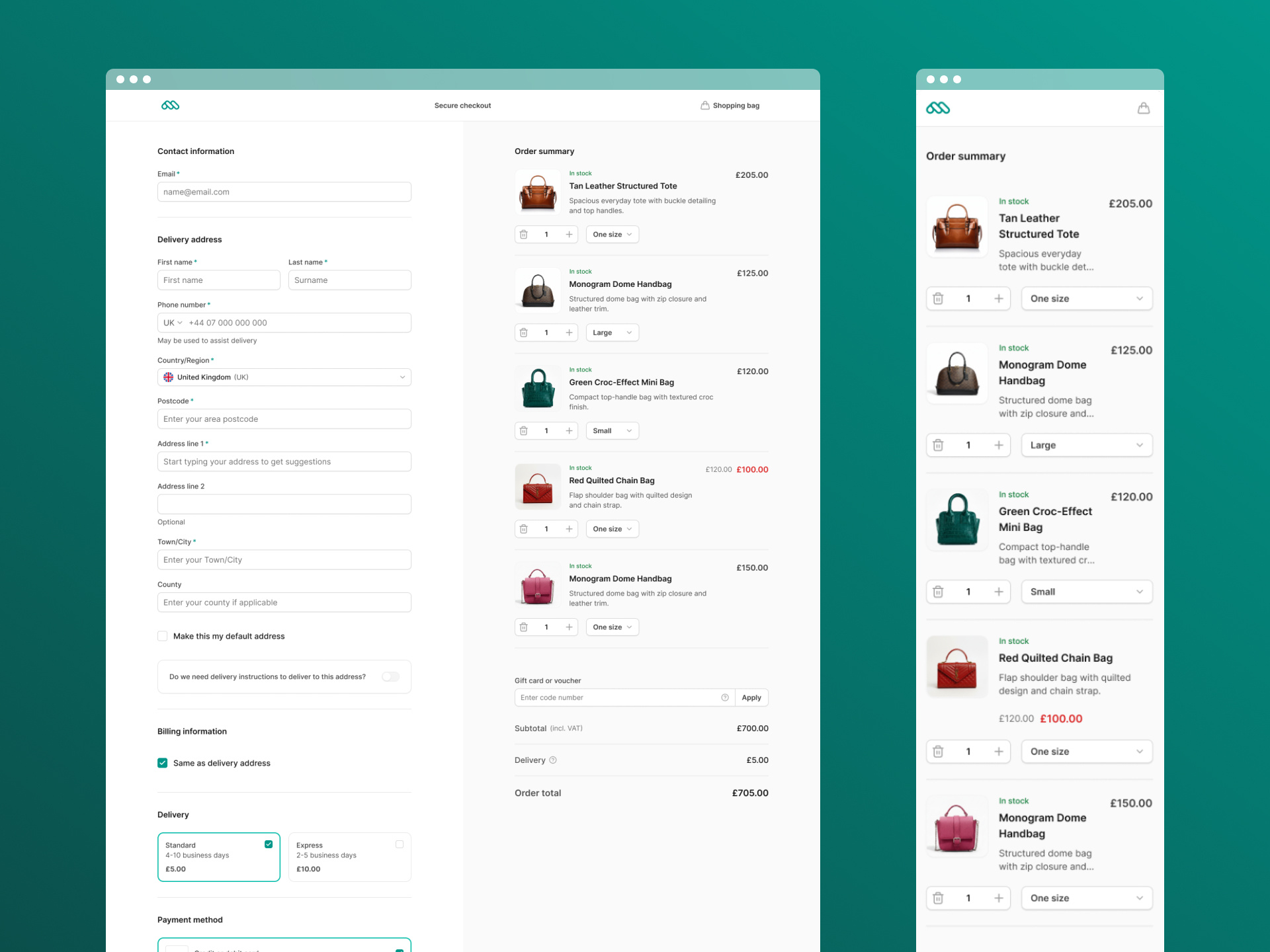 Checkout Experience - Muyro checkout checkout flow checkout ui component design design systems ecommerce ecommerce design figma mobile design mobile ui muyro payment flow product design responsive design shopping cart ui design ui kit ux design web app web design