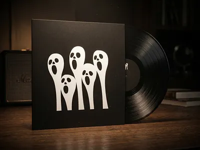 Ghost Chorus choir creepy darkaesthetic echo ghost ghostchorus ghosts gothic logo logodesign logos logotype minimalism music musicidentity mysterious sale screamingfaces vectorart