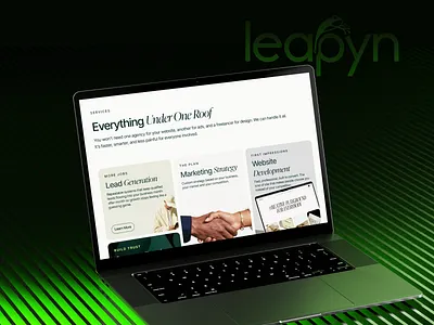 Leapyn — Marketing Agency Website in Webflow cms dark ui development figma to webflow gsap landing page marketing agency responsive design saas seo uiux web design webflow webflow devalopment website design