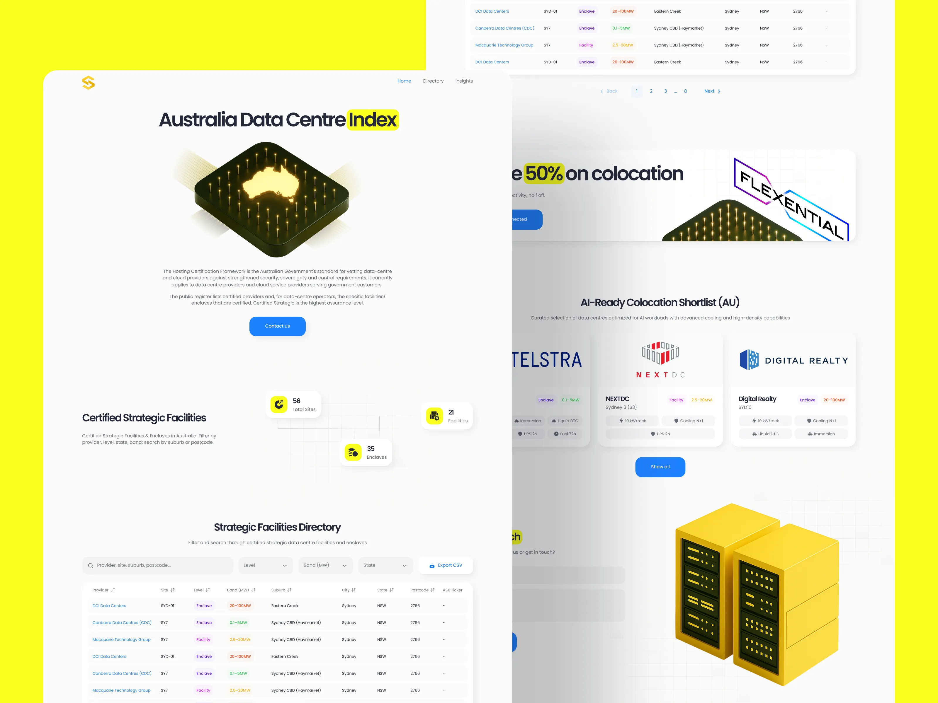 Australia Data Centre — UI for Gov-Certified Infrastructure b2b data table ui design government website interface interface design landing landing page platform ui product design roobinium saas saas web ui design ux web app web design website website design